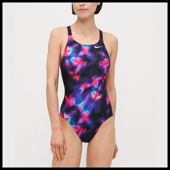 Nike Swim HydraStrong Fastback One-Piece Swimsuit / Bathing Suit - Size 34 (8/L) - Picture 1 of 14